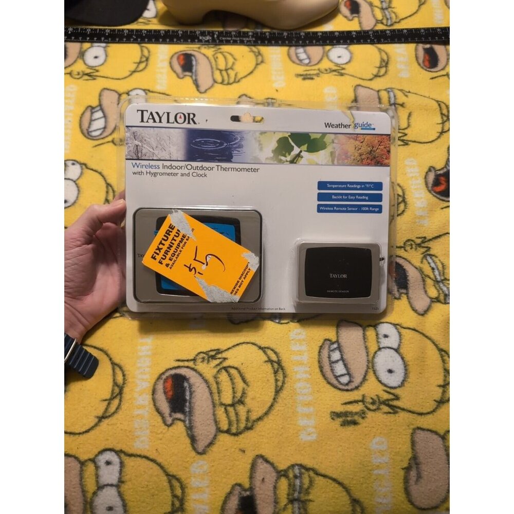 Taylor Weather Guide Wireless Indoor/Outdoor Thermometer With Remote Sensor NEW